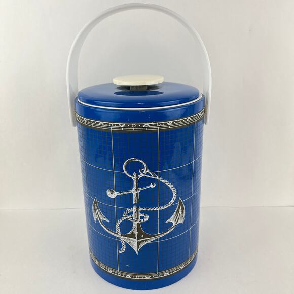 Georges Briard Vintage Nautical Compass Rose Ice Bucket - Picture 5 of 12